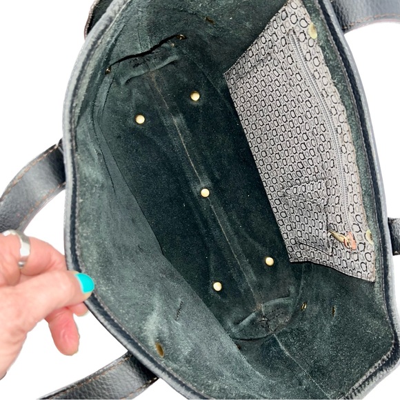 Salvatore Ferragamo Pebbled Leather Tote Satchel Bag Black, RARE Vintage - Picture 10 of 17